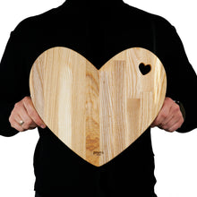 Load image into Gallery viewer, Heart shaped charcuterie bord, Wooden cutting board