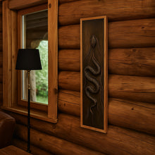 Load image into Gallery viewer, Handcrafted 3D Wooden Snake Wall Art, Lifelike Oak Serpent Sculpture for Home, Office, or Unique Gift