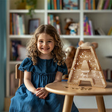 Load image into Gallery viewer, Wooden A-Z Letter Bank for Saving Money, Personalized Money Box for Home, Office, or Custom Gift