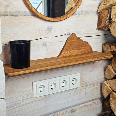 Floating Mountain Shelf, Rustic Wooden Wall Decor for Nature-Inspired Interiors