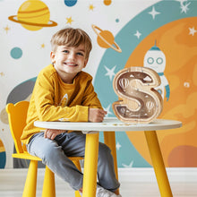 Load image into Gallery viewer, Wooden A-Z Letter Bank for Saving Money, Personalized Money Box for Home, Office, or Custom Gift