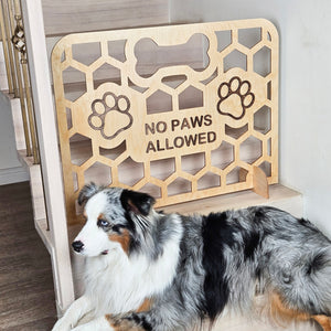No-Drill Wooden Dog Barrier, Freestanding Pet Gate for Doorways, Stairs, and Hallways
