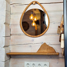 Load image into Gallery viewer, Floating Mountain Shelf, Rustic Wooden Wall Decor for Nature-Inspired Interiors