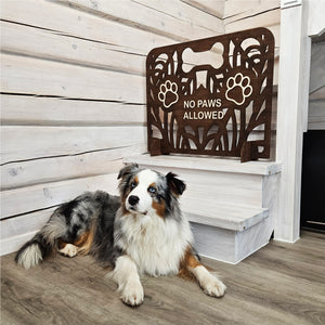 Portable Wooden Pet Barrier, No Drilling, Freestanding Wooden Dog Gate