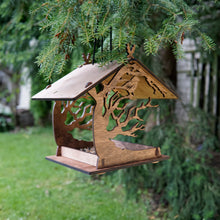Load image into Gallery viewer, Bird feeder - wooden hanging bird feeder