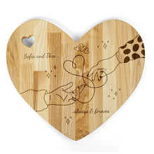 Load image into Gallery viewer, Heart shaped charcuterie bord, Wooden cutting board