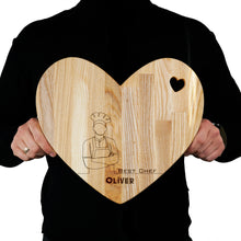 Load image into Gallery viewer, Heart shaped charcuterie bord, Wooden cutting board