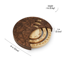 Load image into Gallery viewer, Round Wooden Wall Calendar, Handmade Desk &amp; Wall Decor for Home and Office