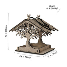 Load image into Gallery viewer, Rustic Outdoor Wildlife Feeder for birds, Wooden Bird Feeder for Garden, Backyard and Patio