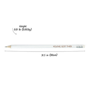 Personalized White Wooden HB Pencils - Custom Engraved Gift