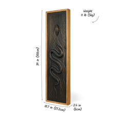 Load image into Gallery viewer, Handcrafted 3D Wooden Snake Wall Art, Lifelike Oak Serpent Sculpture for Home, Office, or Unique Gift