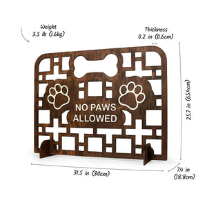 Personalized Wooden Dog Stopper, No-Drill Pet Barrier for Doorways & Stairs