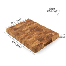 Load image into Gallery viewer, Wooden Cutting Board for Everyday Cooking, Handmade Oak Kitchen Board, Personalized Engraved Gift