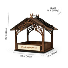 Load image into Gallery viewer, Personalized Wooden Bird Feeder, Handcrafted Hanging Feeder for Gardens and Patios