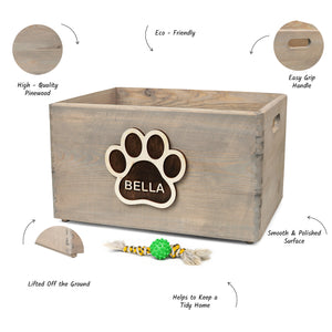 Personalized storage box for dog's toy