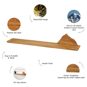 Handcrafted Wooden Everest Mountain Shelf, A Functional and Stylish Storage Solution