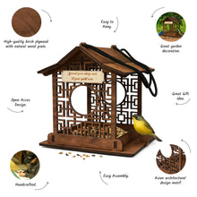 Load image into Gallery viewer, Outdoor Wooden Bird Feeder for Feeding Wild Birds, Practical Birthday Gift