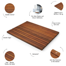 Load image into Gallery viewer, Custom Wooden Bath Mat, Anti-Slip Shower Floor Mat, Ideal Gift for Home or Spa Lovers