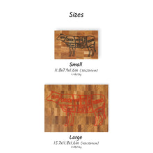 Load image into Gallery viewer, Engraved Oak Cutting Board with Cow Design, Personalised Kitchen &amp; BBQ Gift for Meat Lovers