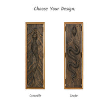 Load image into Gallery viewer, Handcrafted 3D Wooden Snake Wall Art, Lifelike Oak Serpent Sculpture for Home, Office, or Unique Gift