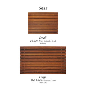Custom Wooden Bath Mat, Anti-Slip Shower Floor Mat, Ideal Gift for Home or Spa Lovers