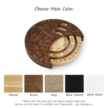 Load image into Gallery viewer, Round Wooden Wall Calendar, Handmade Desk &amp; Wall Decor for Home and Office