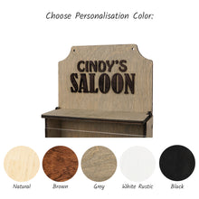 Load image into Gallery viewer, Personalized Bird Feeder, Western Saloon Style Birdhouse