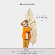 Load image into Gallery viewer, Personalized Wooden Growth Chart for Kids, Stylish Height Tracker, Nursery Wall Art, Keepsake Gift