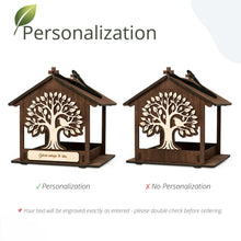 Load image into Gallery viewer, Hanging Wooden Bird Feeder, In Memory of Loved Ones