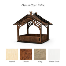 Load image into Gallery viewer, Personalized Wooden Bird Feeder, Handcrafted Hanging Feeder for Gardens and Patios