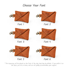 Load image into Gallery viewer, Dog Treat Leather Pouch with Personalization