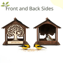 Load image into Gallery viewer, Hanging Wooden Bird Feeder, In Memory of Loved Ones