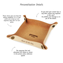 Load image into Gallery viewer, Leather valet tray with personalization