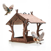 Load image into Gallery viewer, Bird feeder - wooden hanging bird feeder