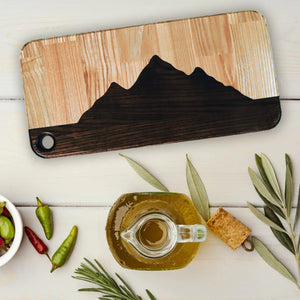 Mountains Cutting Board Small, Wooden Chopping Board Mountain