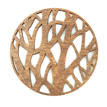 Load image into Gallery viewer, Wooden Mug Coaster &quot;Branches&quot;