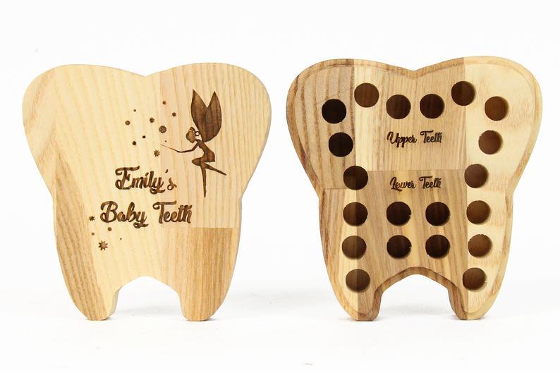 Tooth box - wooden baby fairy tooth box