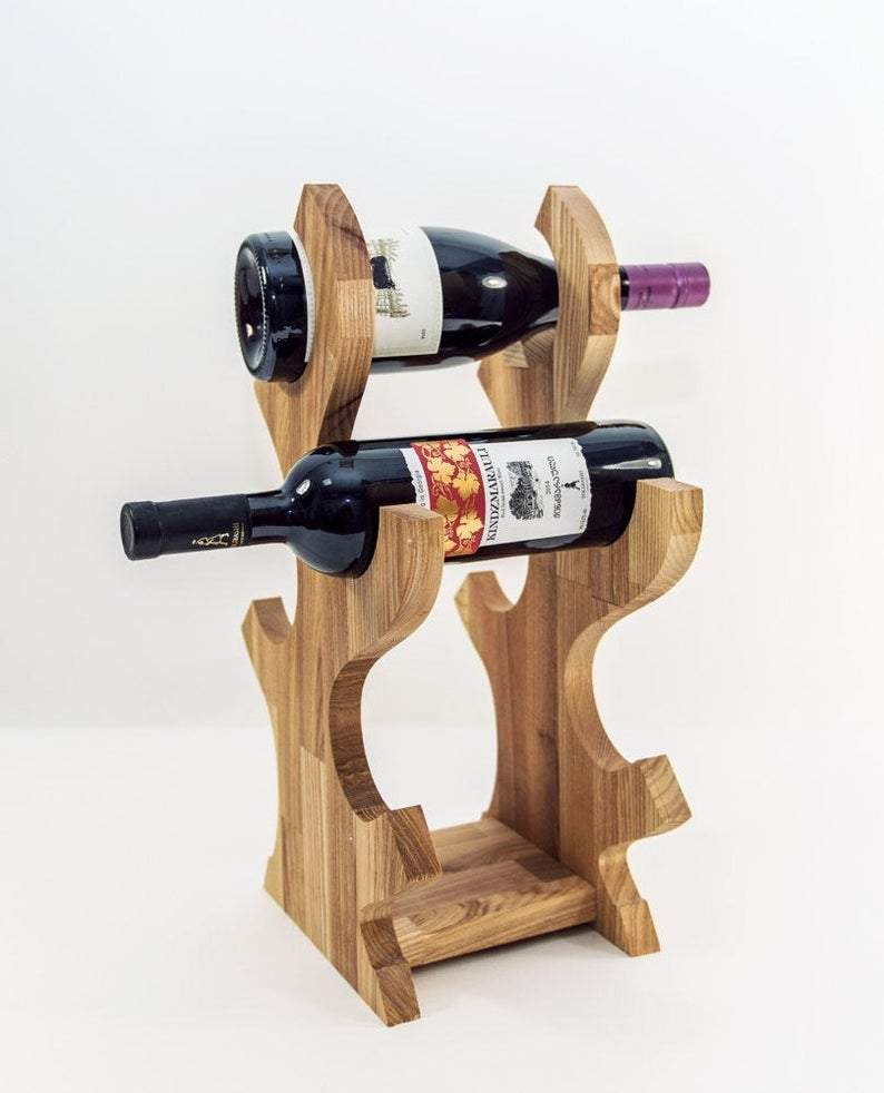 Wine rack - Wooden table wine bottle rack