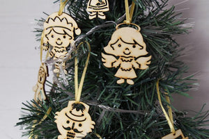 Wood Christmas ornaments - Christmas tree decorations