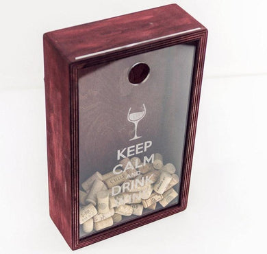 Wine cork holder - wine cork box (Personalization)