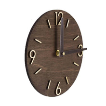 Load image into Gallery viewer, Wooden Clock, Unique Round Wooden Clock