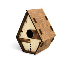 Load image into Gallery viewer, Wooden Bird House &quot;Lines&quot;