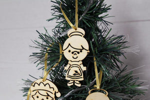 Wood Christmas ornaments - Christmas tree decorations