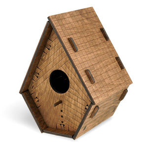 Wooden Bird House "Dark"