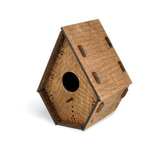 Load image into Gallery viewer, Wooden Bird House &quot;Lines&quot;