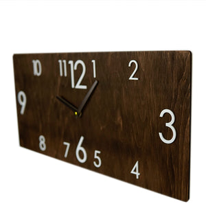 Big Wall Clock, Wood Rectangular Wall Clock