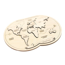 Load image into Gallery viewer, World map puzzle - educational toys wooden world map puzzle