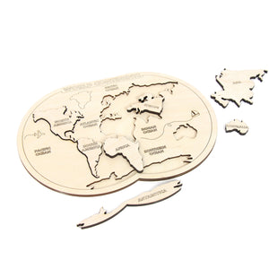 World map puzzle - educational toys wooden world map puzzle