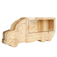 Load image into Gallery viewer, Wooden Truck Piggy Bank, Personalized Piggy Bank