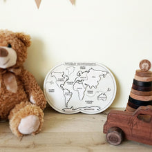 Load image into Gallery viewer, World map puzzle - educational toys wooden world map puzzle